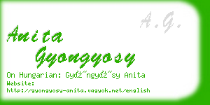 anita gyongyosy business card